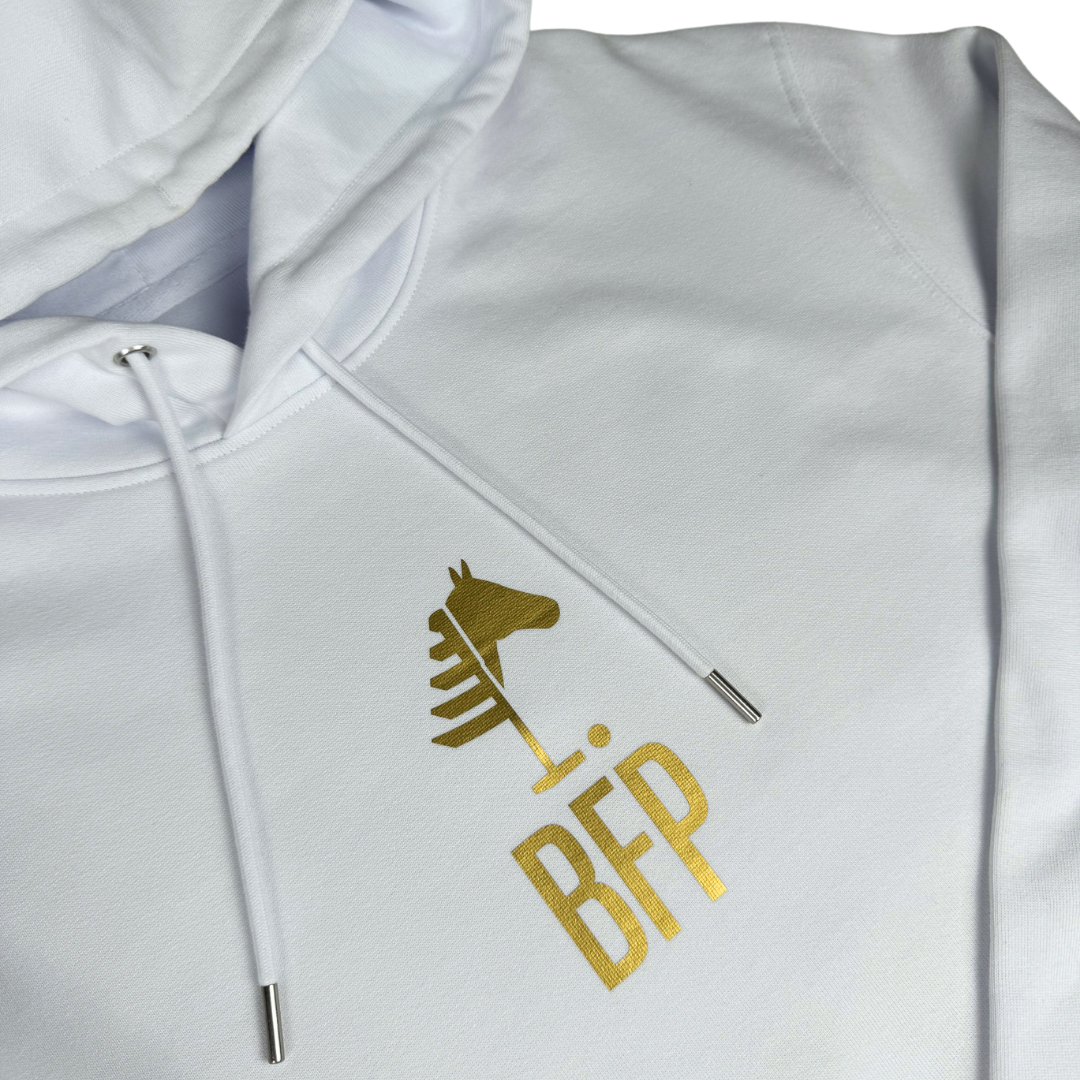 White Hoodie⎥Gold Logo (Unisex)