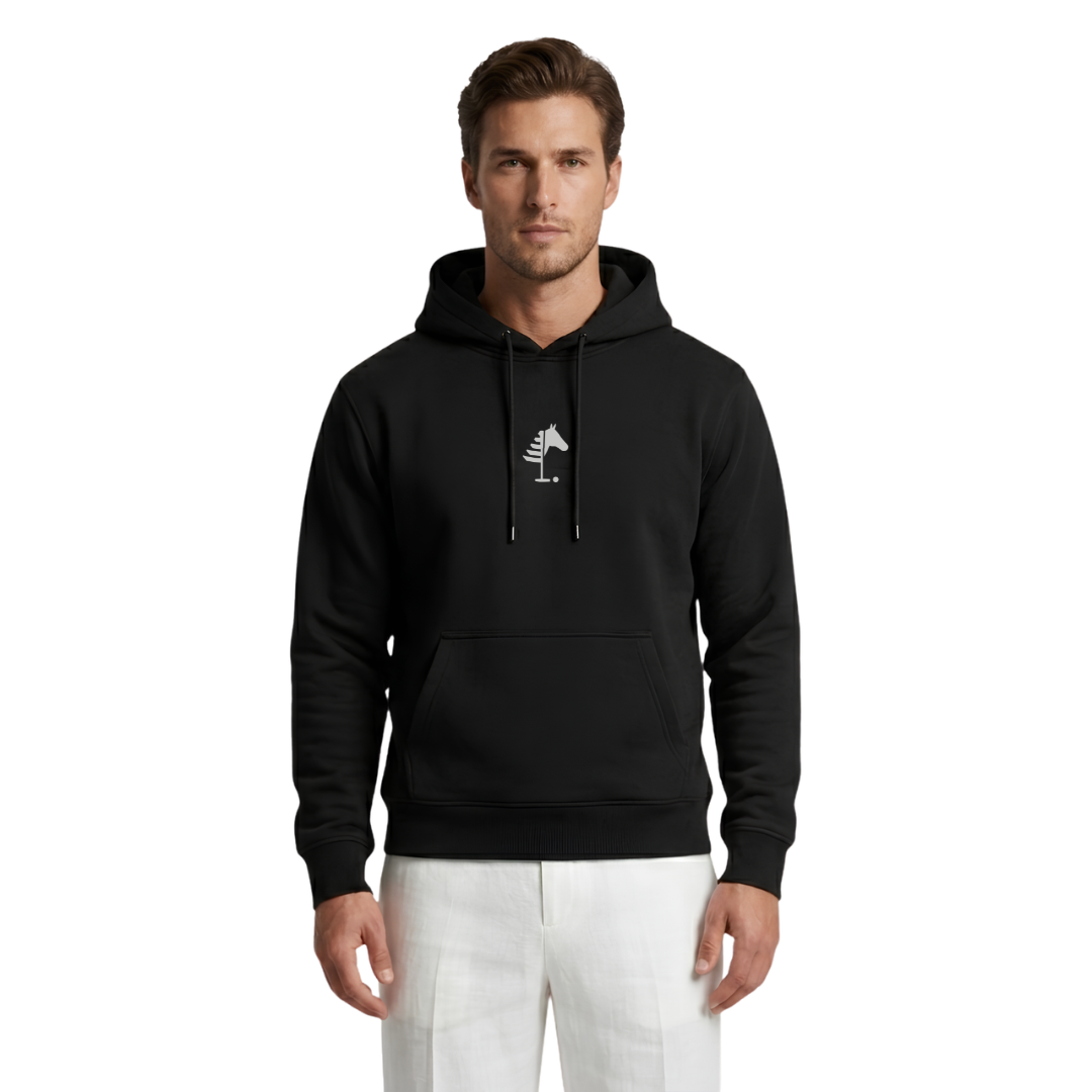 Black Hoodie I White Print (UNISEX)