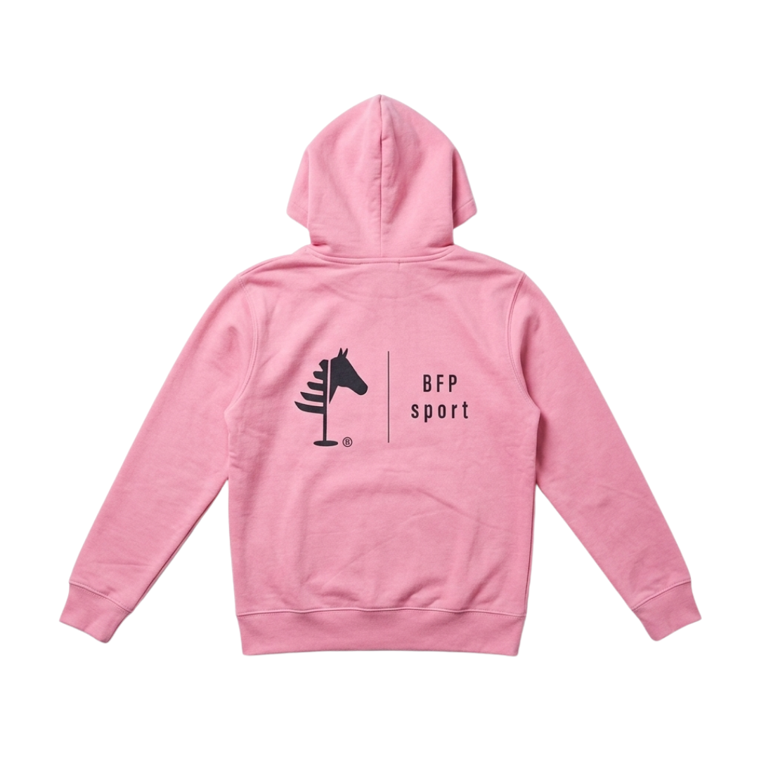Pink Hoodie I Navy Print (UNISEX)
