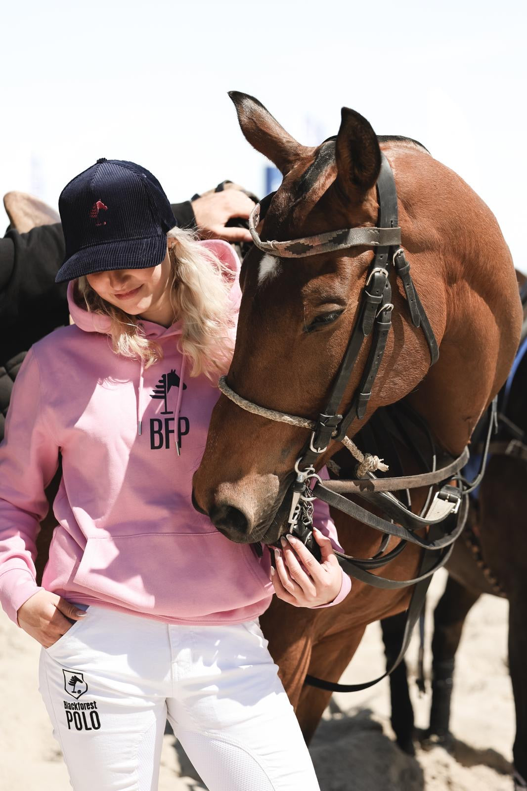 Pink Hoodie I Navy Print (UNISEX) (Kopie)