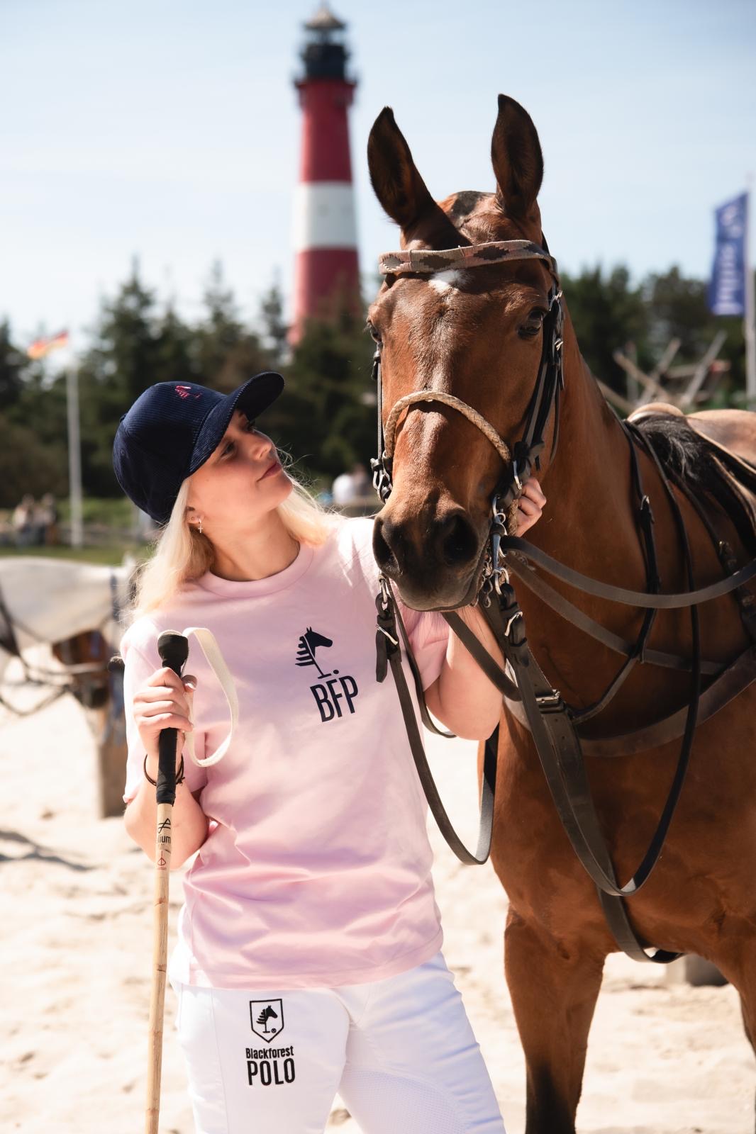 Pink T-Shirt I Navy Print (UNISEX)