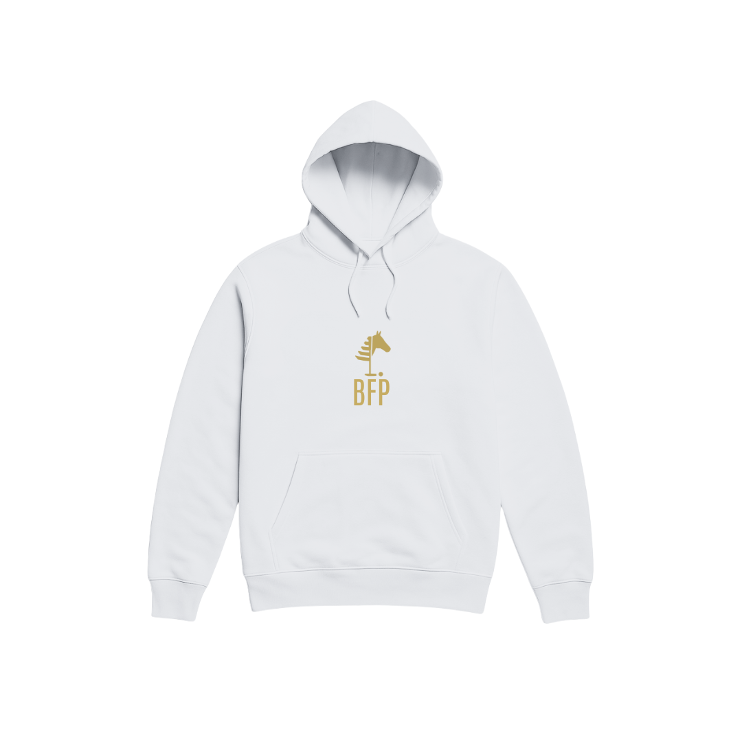 White Hoodie⎥Gold Logo (Unisex)