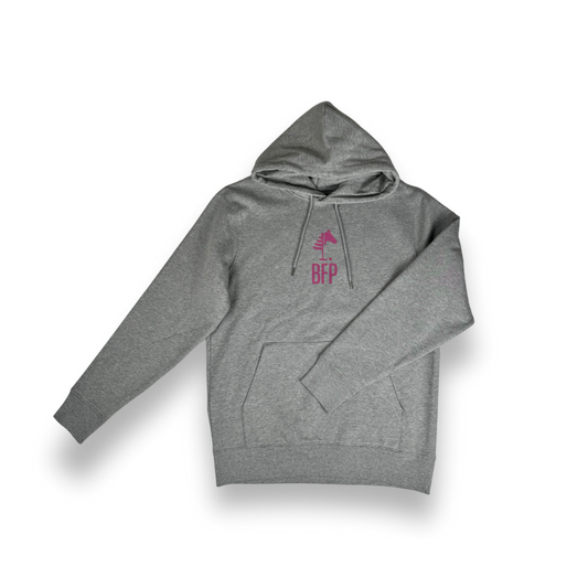 Grey Hoodie | Pink Print (Unisex)