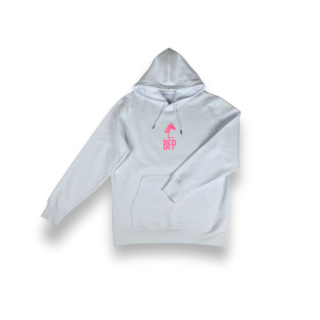 White Hoodie⎥Pink Logo (Unisex)