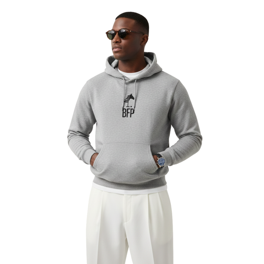 Grey Hoodie⎥Black Print (Unisex)