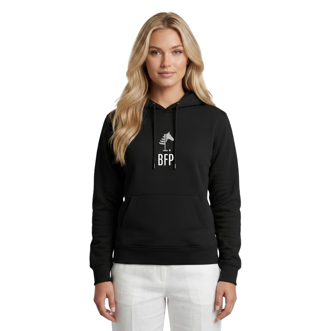 Black Hoodie I White Print (UNISEX)