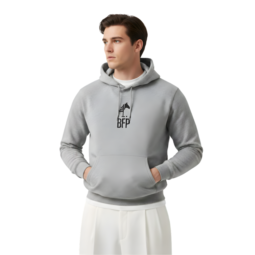 Grey Hoodie⎥Black Print (Unisex)
