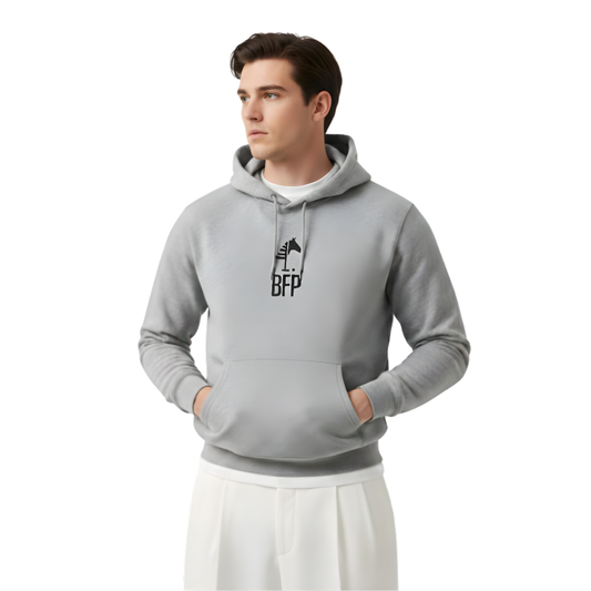 Grey Hoodie⎥Black Print (Unisex)