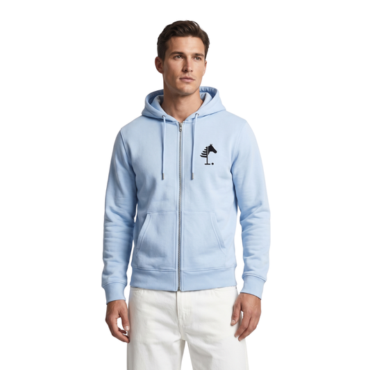 Baby Blue Zipper I Navy Print (UNISEX)