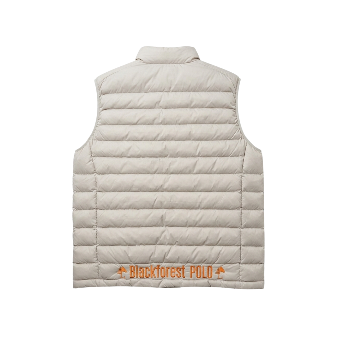 Beige Vest I Orange Embroidery (MEN)