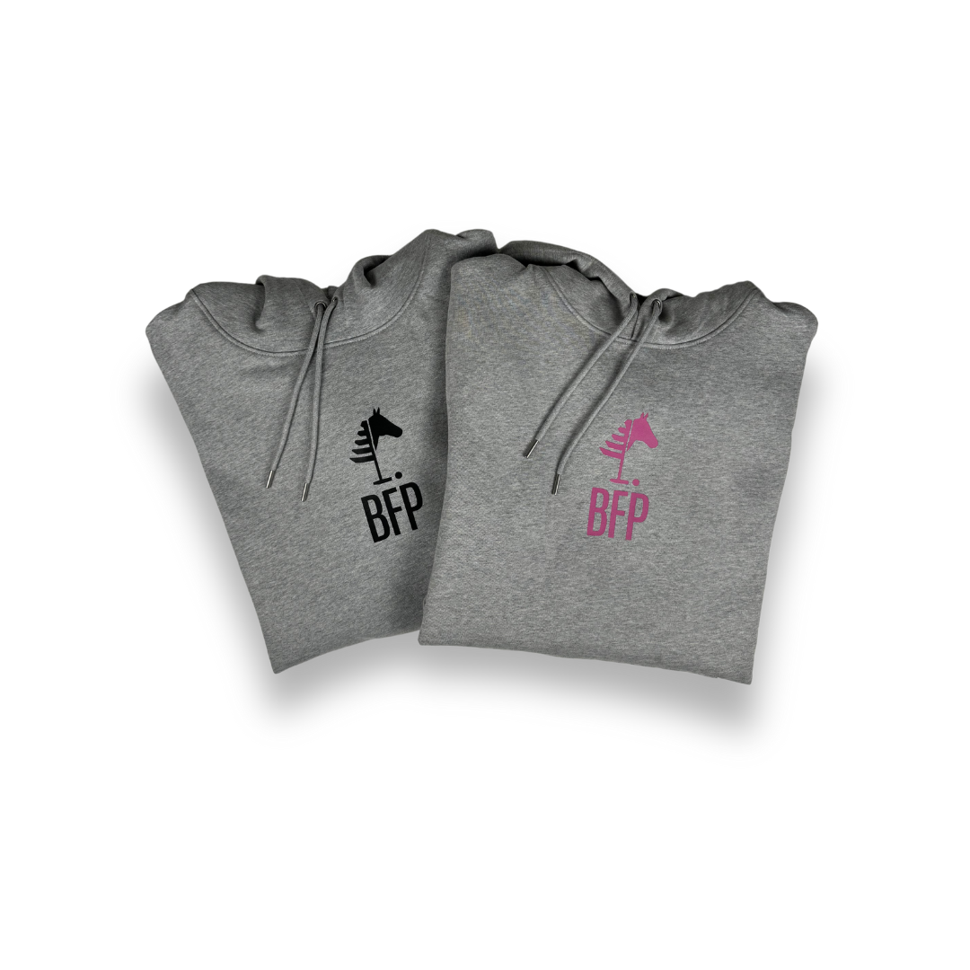 Grey Hoodie | Pink Print (Unisex)