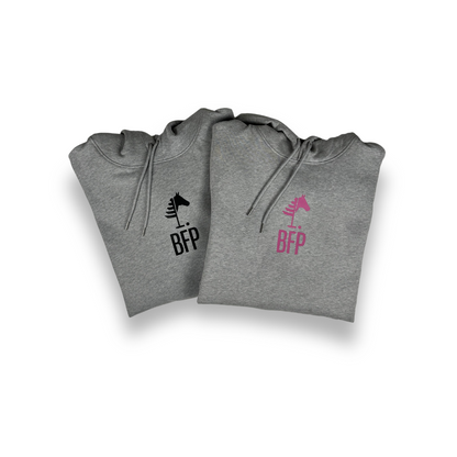 Grey Hoodie | Pink Print (Unisex)